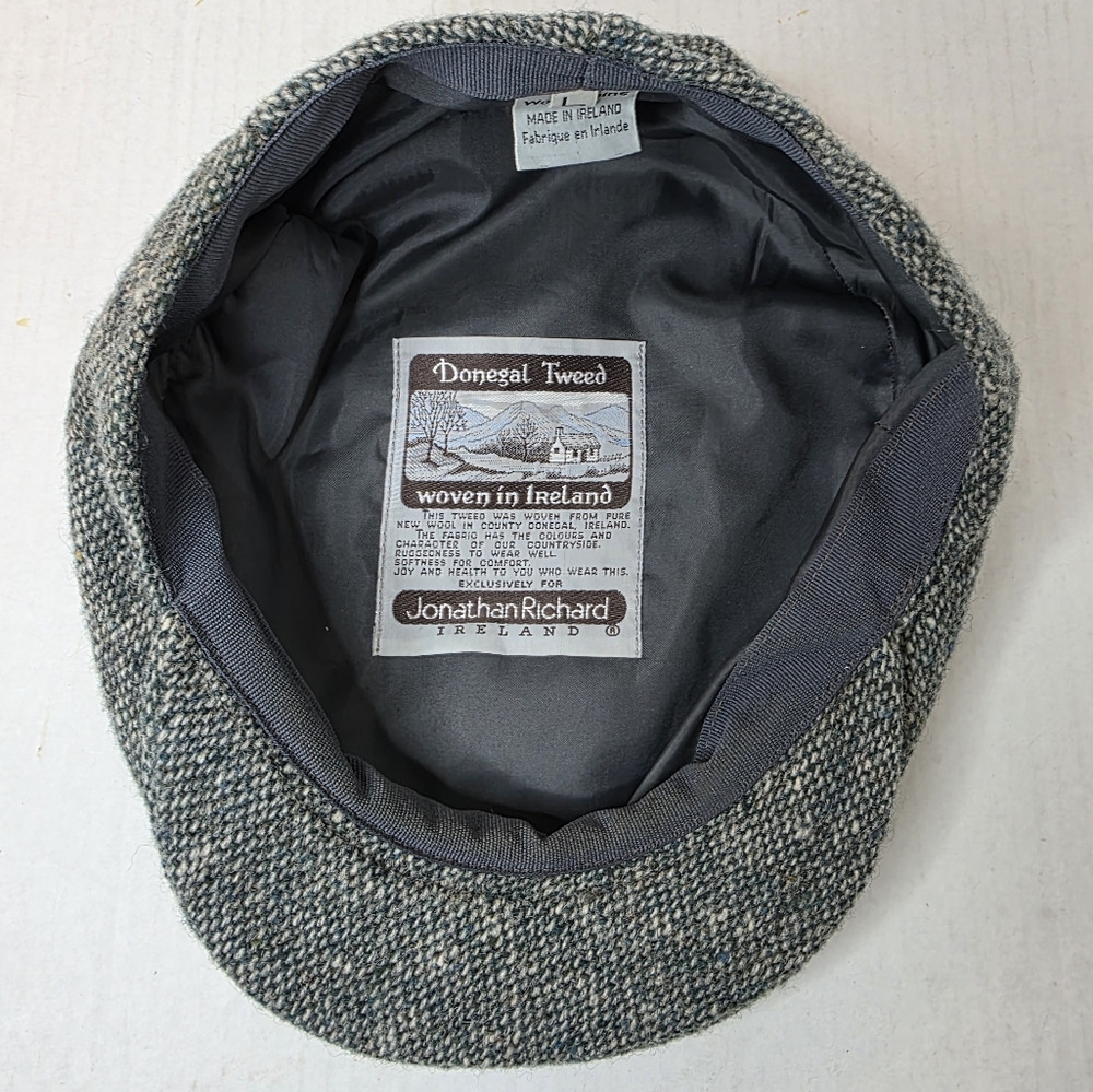JONATHAN RICHARD Donagel Tweed Woven Cap Large. Vintage - Picture 6 of 12
